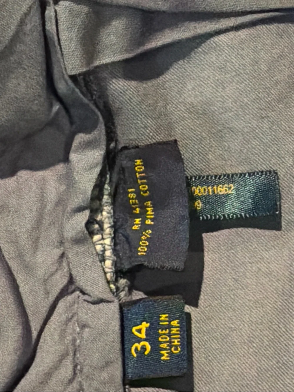 Polo by Ralph Lauren Blue Pima Cotton‎ Mens Shorts Size 34